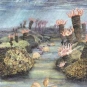 Colour image of blue ocean and plants on seafloor